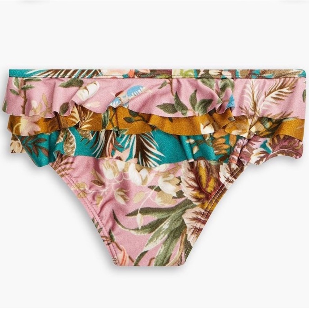 ZIMMERMANN
Kids Tropical ruffled floral-print bikini bottoms